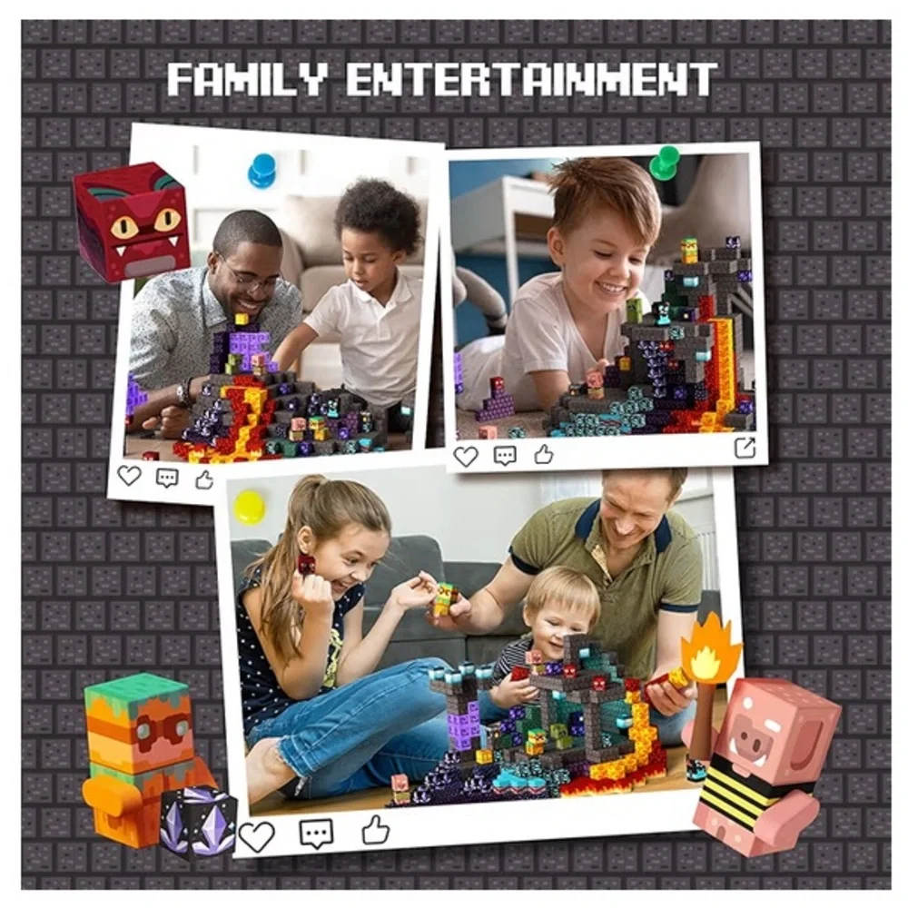 GobiDex 100PCS Magnetic Building Blocks Game-Based Build Magwonder Cave World
